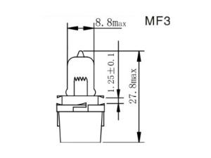 Glühlampe MF1, 2, 3, 4, Birne für Armatur-Kontrollleuchte