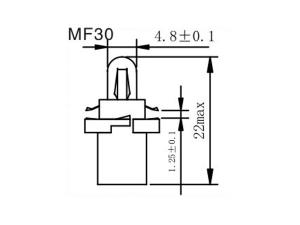 Glühlampe MF23, 25, 26, 30, T4, Birne für Armatur-Kontrollleuchte